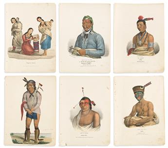 (NATIVE AMERICANS.) James Otto Lewis. Group of 59 hand-colored lithographs from The Aboriginal-Portfolio.